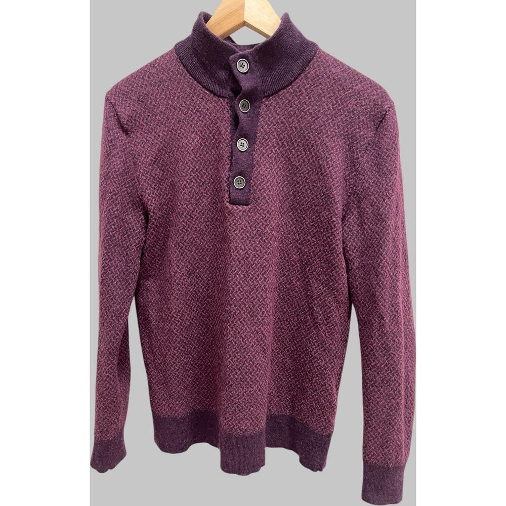 UNTUCKIT Women’s Sz Med Merino Wool 100% Extra Fine Sweater Herringbone Outdoor